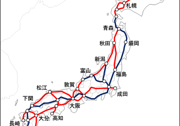 【画像あり】日本が全盛期だった頃の新幹線構想ｗｗｗｗｗｗｗｗｗｗｗｗｗｗｗｗｗｗ