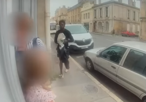 仏黒人の男が女性を地面に叩きつけ孫娘を誘拐する動画が衝撃的と話題に
