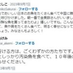 【日本共産党】『日本の汚染魚をもっとしっかり食べろ』発言の村井あけみ　流石に怒られたのかツイート削除して謝罪ｗｗｗｗｗｗｗ
