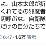 【れいわ】山本太郎支持者が被災地へメッセージ「山本太郎がボランティアしに行ってくれてるのに邪魔者扱いするなら他所の人間一切呼ぶな。石川県民だけで解決しろ。」