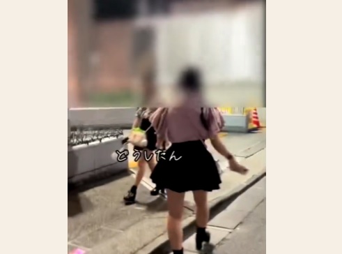 【TikTok】神戸からの観光客　東京の立ちんぼ女子達を煽りまくる