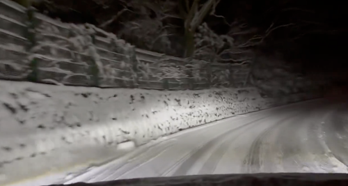 【ドラレコ】箱根の雪道　地獄