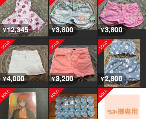 ジュニアアイドルの母親さん　使用済みのワンピースやショートパンツをメルカリで出品　大炎上して通報され凍結へ